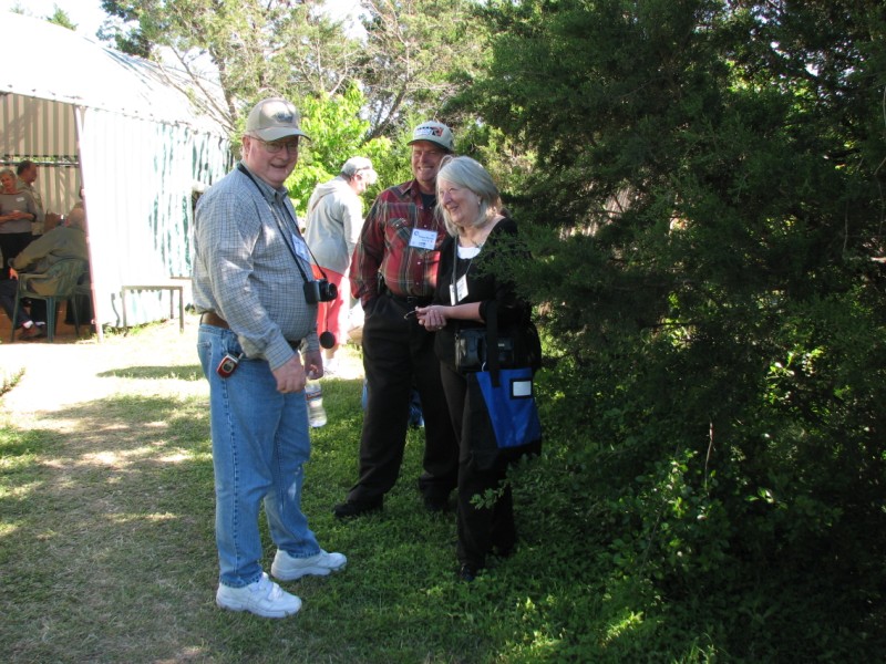 Jim Landers shares a laugh with Richard and Patricia Wurtele.